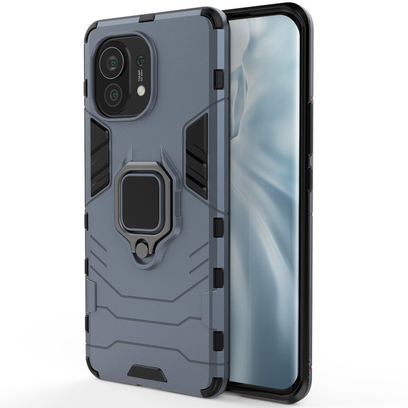 

Ударопрочный чехол Transformer Ring for Magnet для Xiaomi Mi 11 Серый / Metal slate (164819)