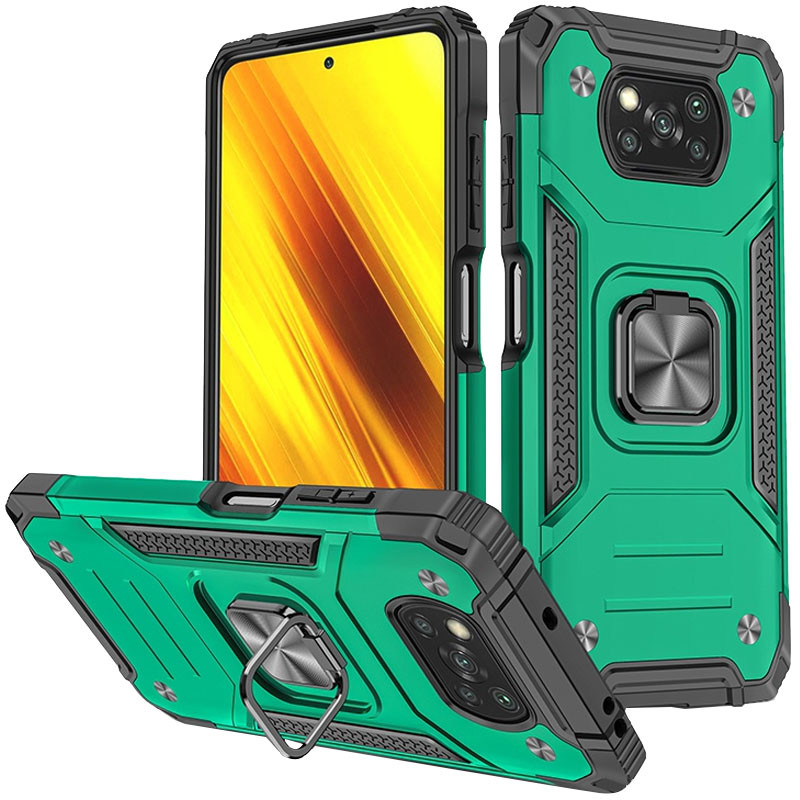 

Ударопрочный чехол Union Ring for Magnet для Xiaomi Poco X3 NFC / Poco X3 Pro Зеленый (196249)