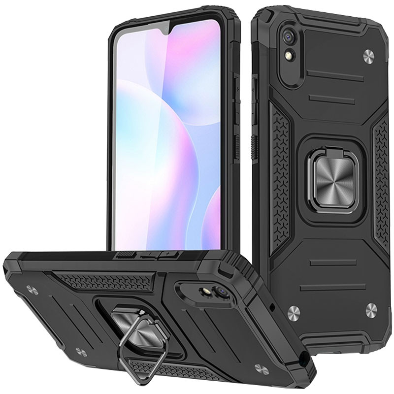 

Ударостійкий чохол Union Ring for Magnet для Xiaomi Redmi 9A (Чорний)