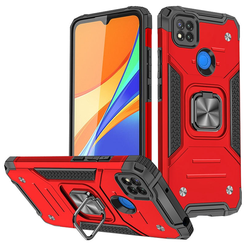 

Ударопрочный чехол Union Ring for Magnet для Xiaomi Redmi 9C Красный (191906)