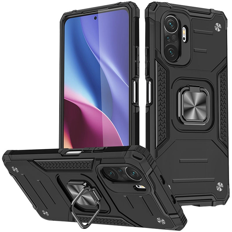 

Ударостійкий чохол Union Ring for Magnet для Xiaomi Redmi Note 10 Pro (Чорний)