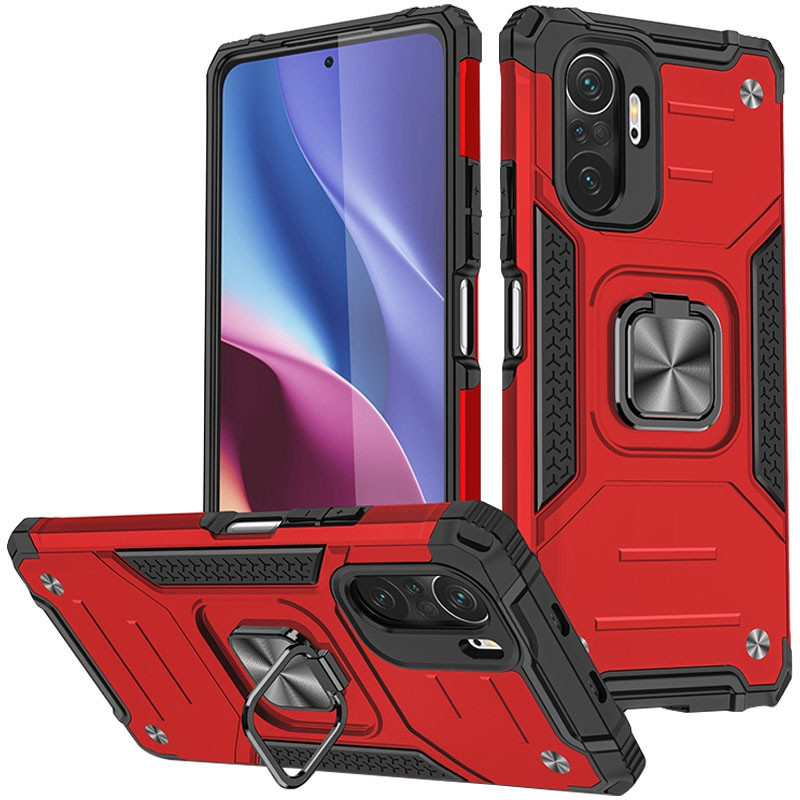 

Ударостійкий чохол Union Ring for Magnet для Xiaomi Redmi Note 10 Pro Max (Червоний)