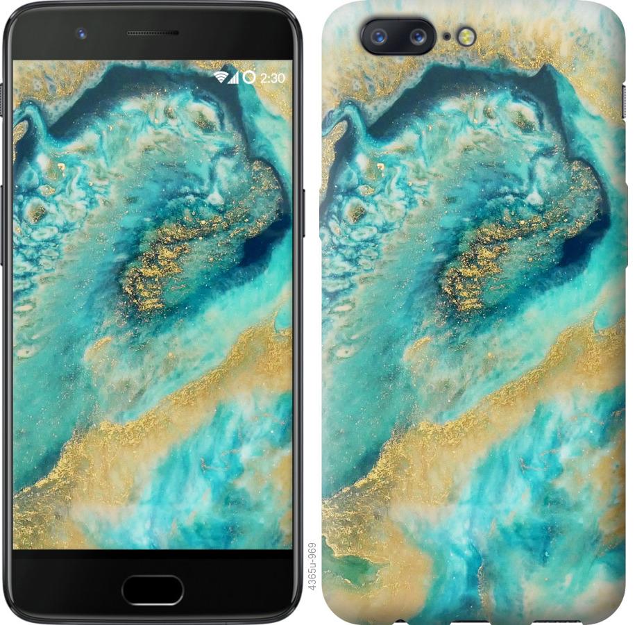 

Чехол на OnePlus 5 Green marble