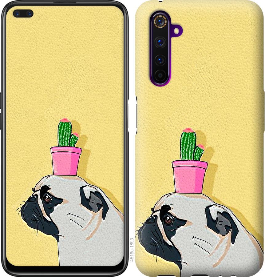 

Чохол на Realme 6 Pro Мопс з кактусом