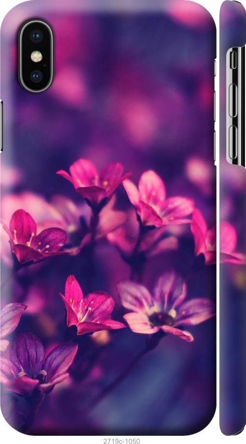 

Чехол на iPhone X Пурпурные цветы