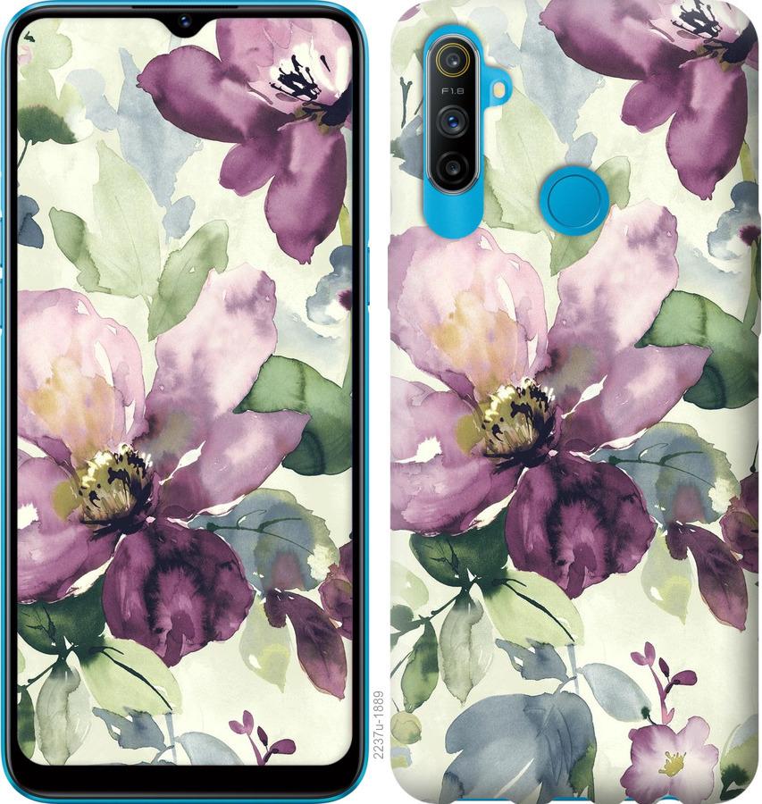 

Чохол на Realme C3 Квіти аквареллю