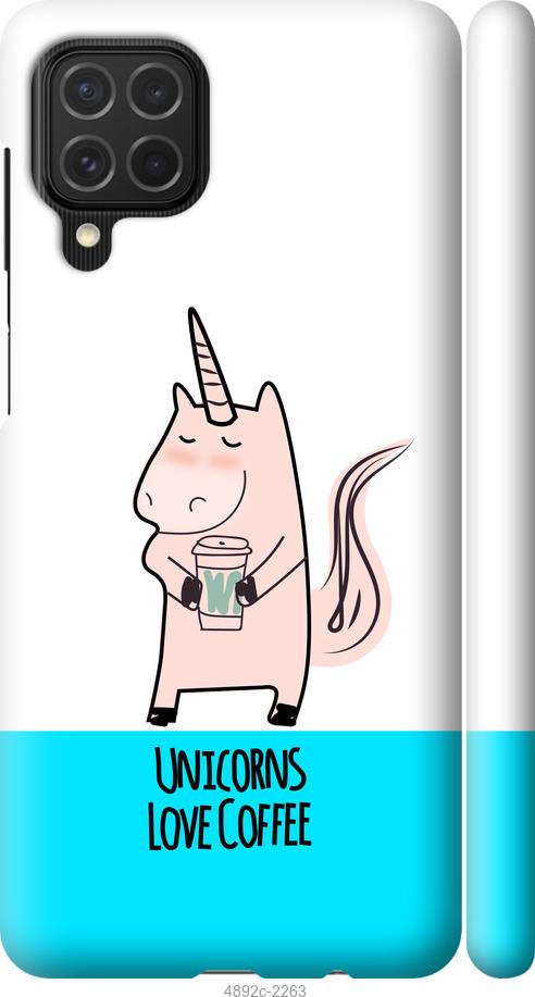 

Чехол на Samsung Galaxy M62 Единорожек с кофе