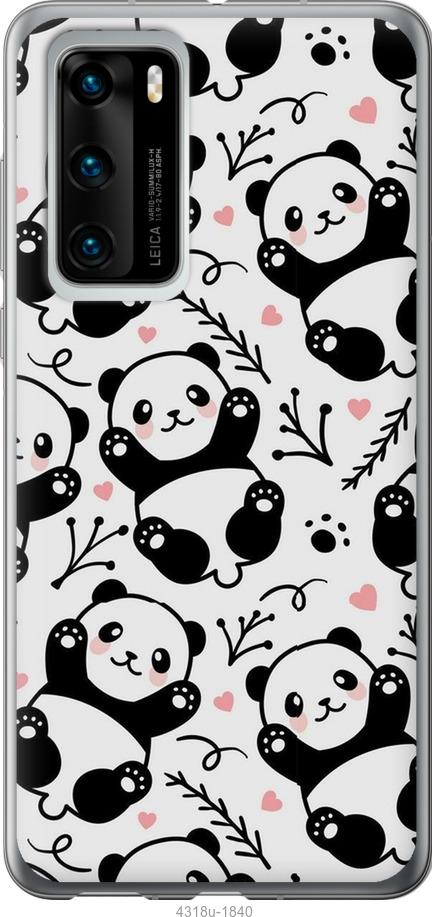 

Чехол на Huawei P40 Панды