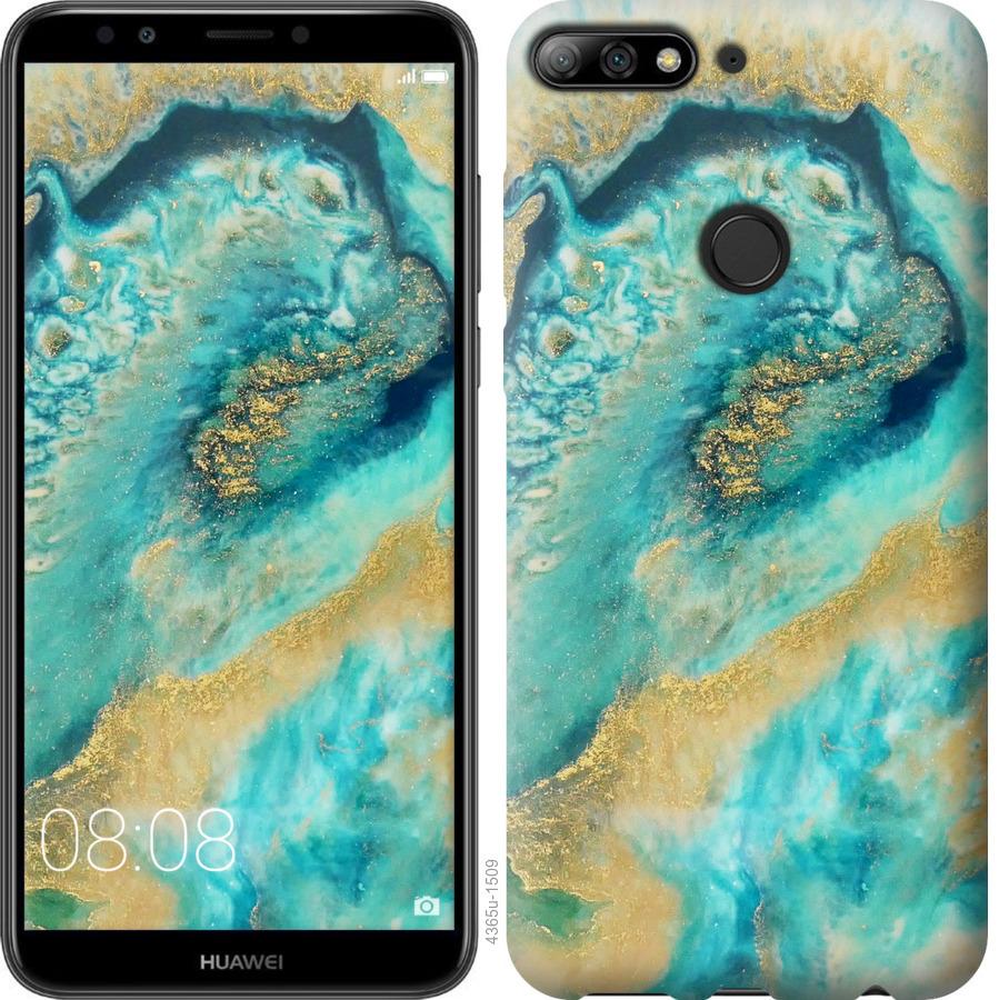 

Чохол на Huawei Y7 Prime 2018 Green marble