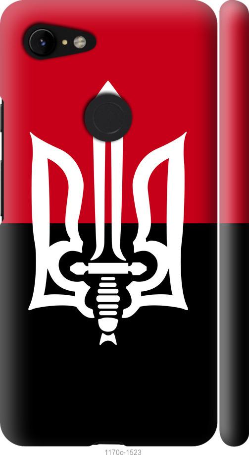 

Чехол на Google Pixel 3 XL Чорно-червоний прапор з тризубом