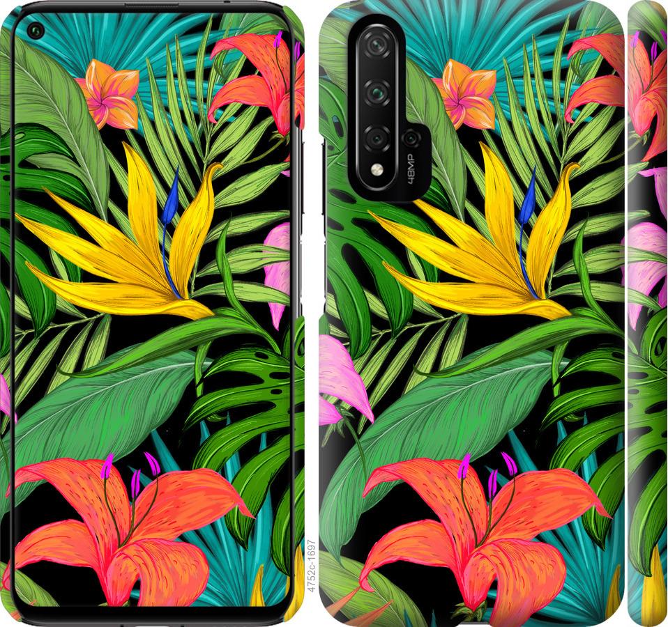 

Чохол на Huawei Nova 5T Тропічні листя 1