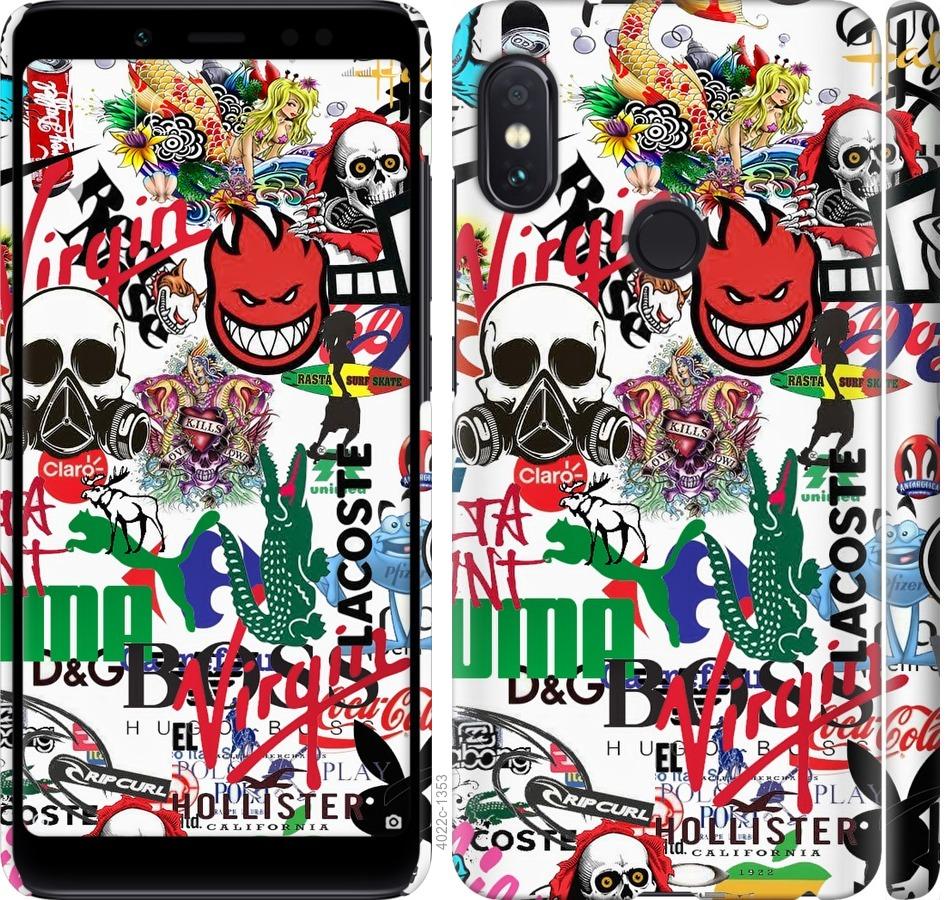 

Чохол на Xiaomi Redmi Note 5 Pro Many different logos