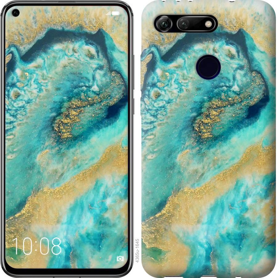 

Чехол на Huawei Honor View 20 Green marble