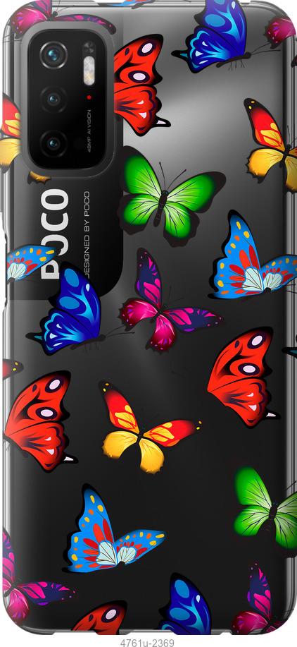 

Чехол на Xiaomi Poco M3 Pro Красочные мотыльки
