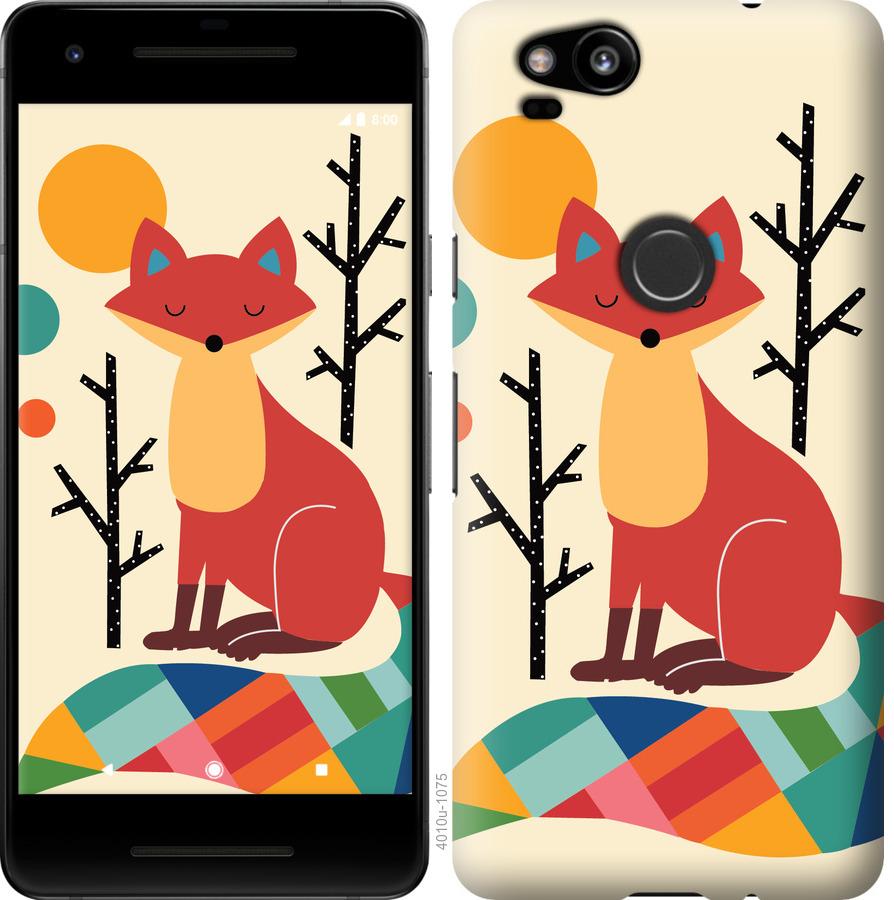 

Чехол на Google Pixel 2 Rainbow fox