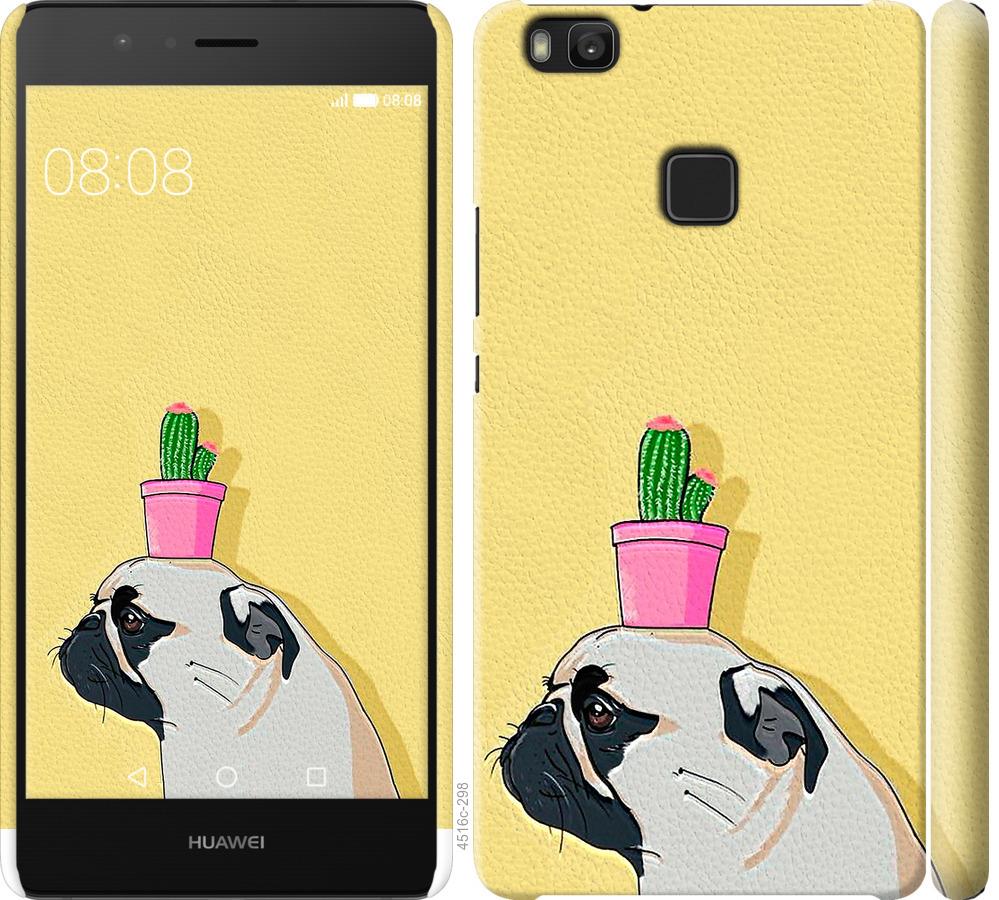 

Чохол на Huawei P9 Lite Мопс з кактусом