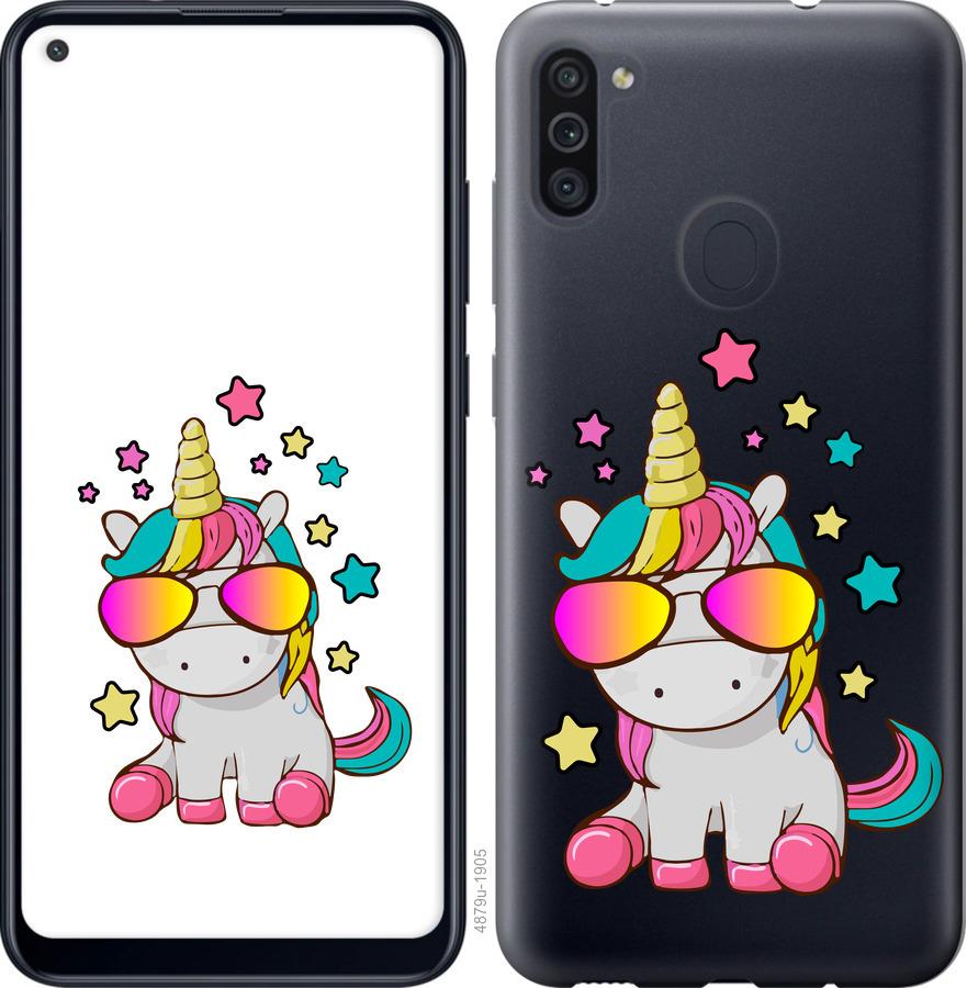 

Чехол на Samsung Galaxy M11 M115F Единорог в очках