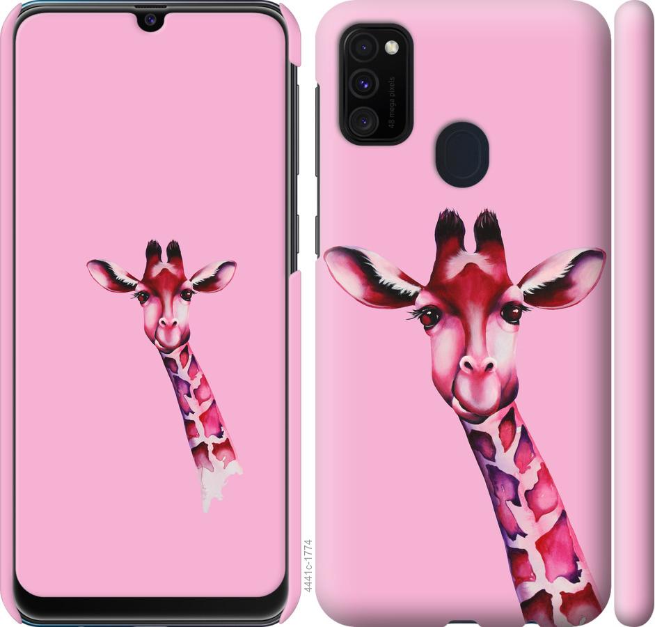 

Чохол на Samsung Galaxy M21 M215F Рожева жирафа