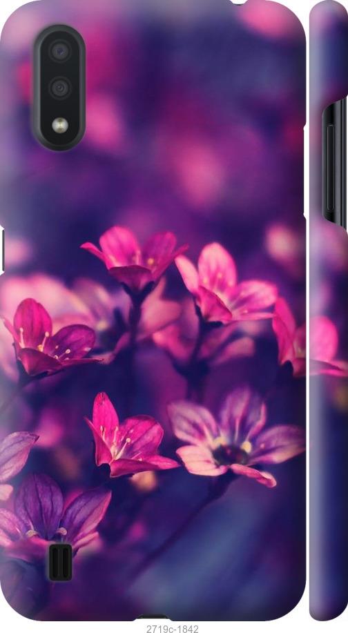 

Чехол на Samsung Galaxy A01 A015F Пурпурные цветы