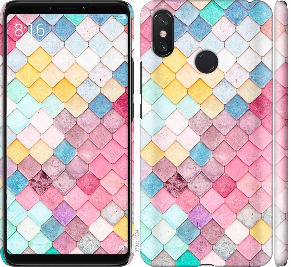 

Чехол на Xiaomi Mi Max 3 Красочная черепица