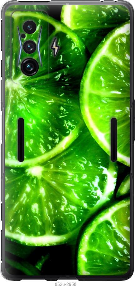 Чохол на Xiaomi Poco F4 GT Зелені часточки лимона