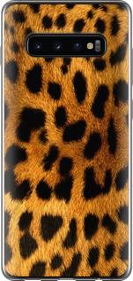 Чехол на Samsung Galaxy S10 Plus Шкура леопарда