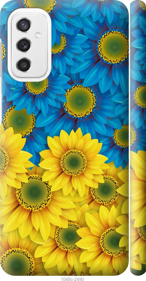 

Чехол на Samsung Galaxy M52 M526B Жёлто-голубые цветы