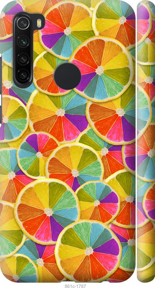Чехол на Xiaomi Redmi Note 8 Разноцветные дольки лимона