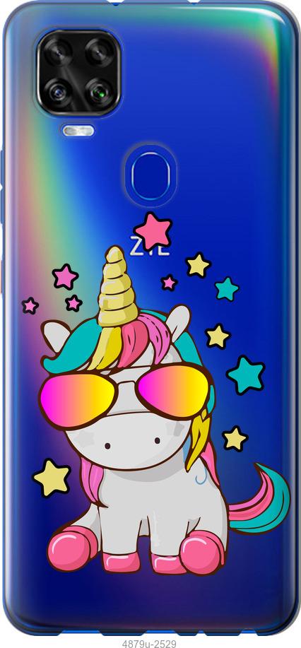 

Чехол на ZTE Blade V2020 Единорог в очках