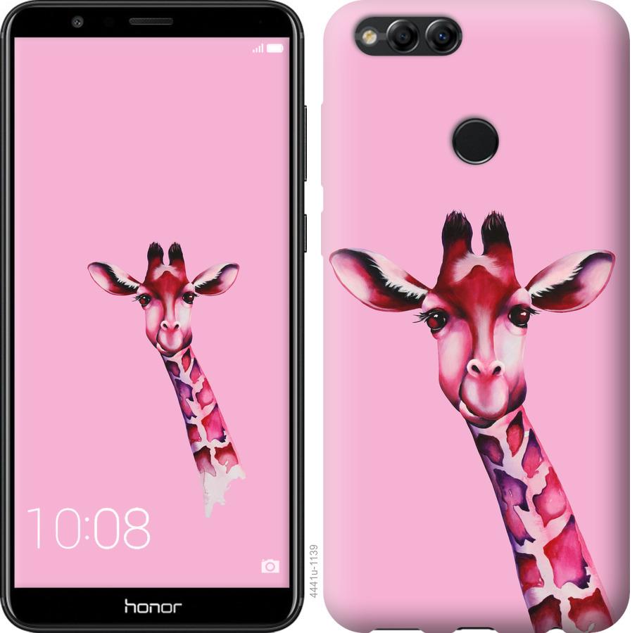 

Чохол на Huawei Honor 7X Рожева жирафа