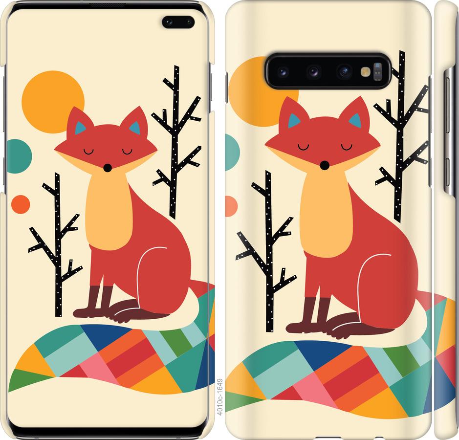 

Чехол на Samsung Galaxy S10 Plus Rainbow fox