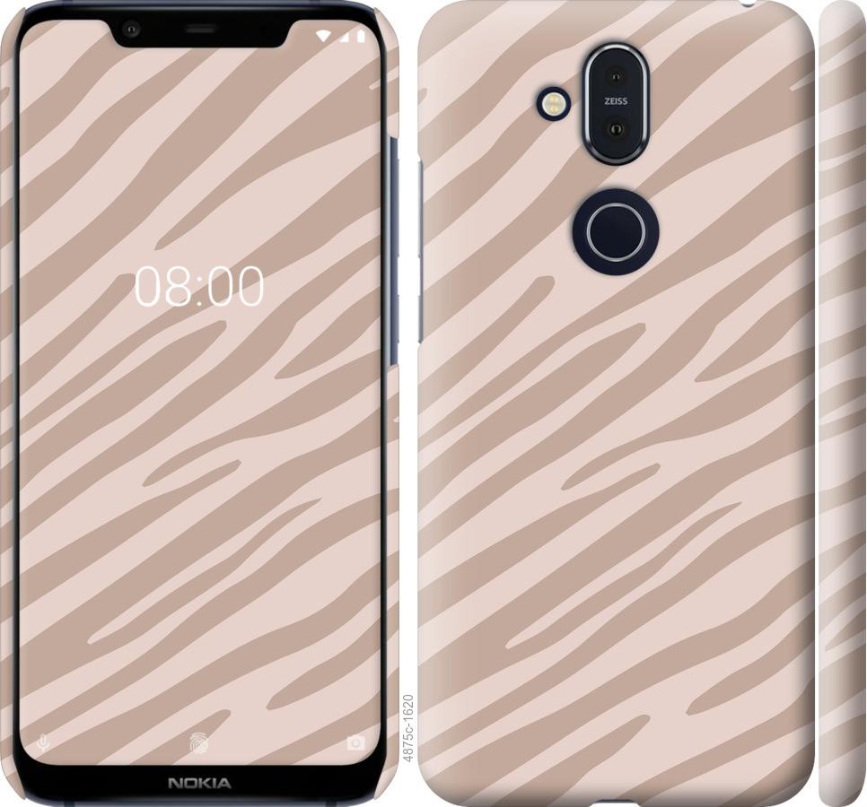

Чехол на Nokia 8.1 Зебра беж