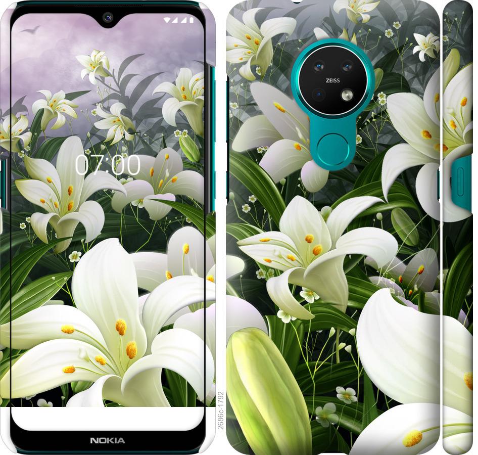 

Чохол на Nokia 7.2 білі лілії