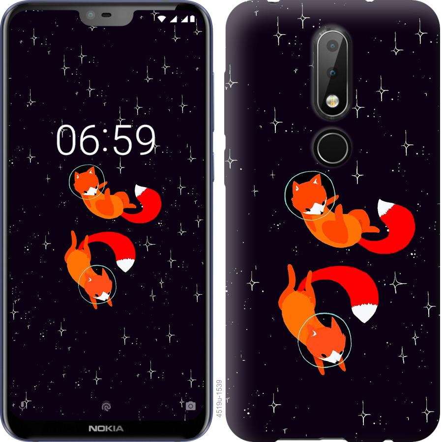 

Чохол на Nokia 6.1 Plus Лисиці в космосі