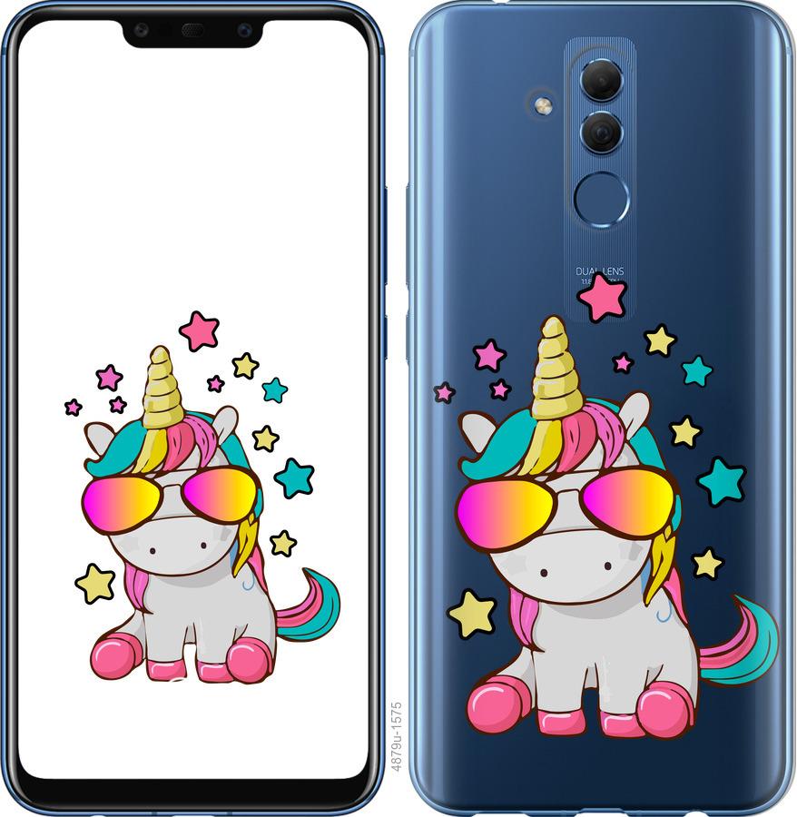 

Чехол на Huawei Mate 20 Lite Единорог в очках