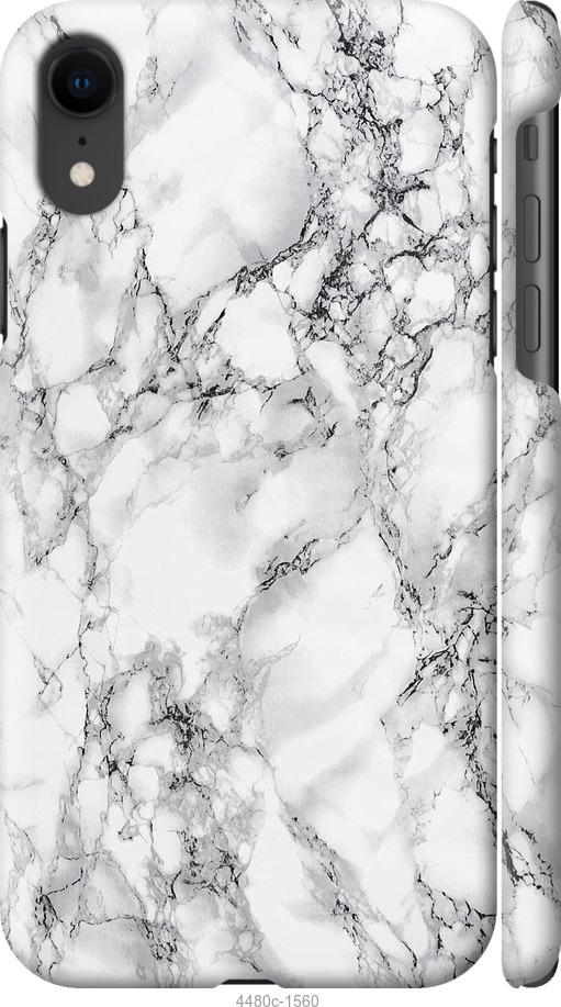 Чехол на iPhone XR Мрамор белый
