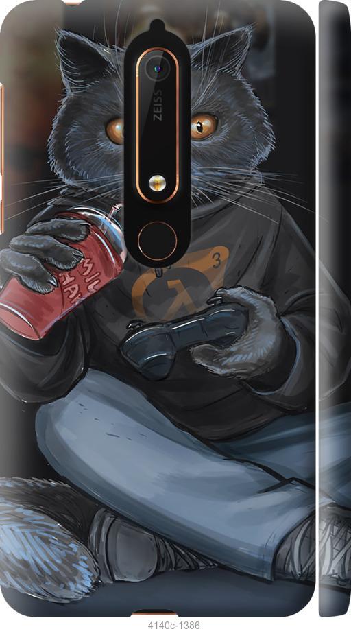 

Чехол на Nokia 6.1 gamer cat