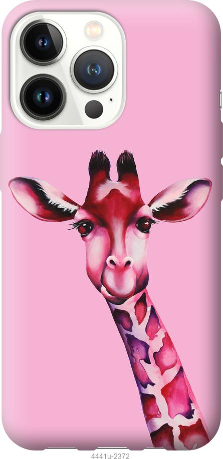 Чехол на iPhone 13 Pro Розовая жирафа