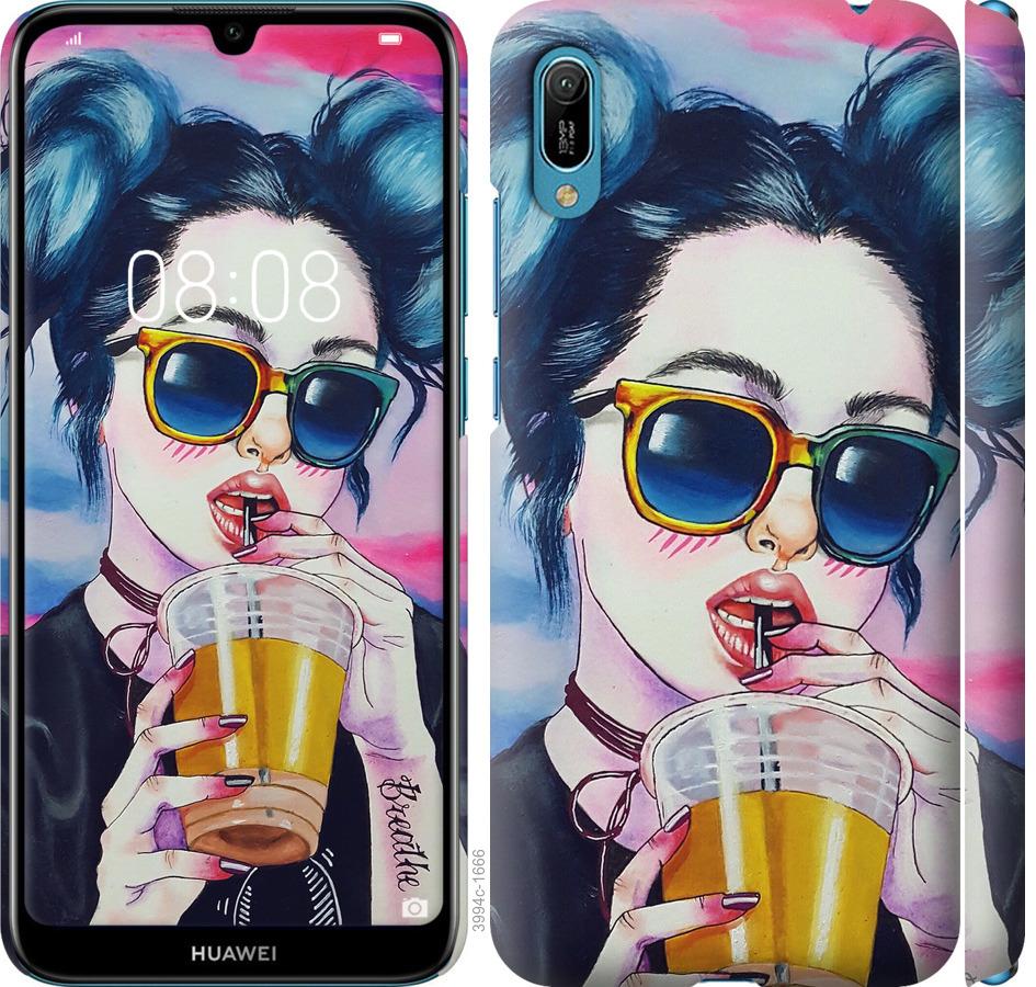 

Чехол на Huawei Y6 2019 Арт-девушка в очках