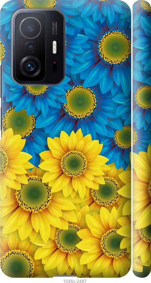 Чохол на Xiaomi 11T Жовто-блакитні квіти