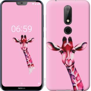 

Чохол на Nokia 6.1 Plus Рожева жирафа