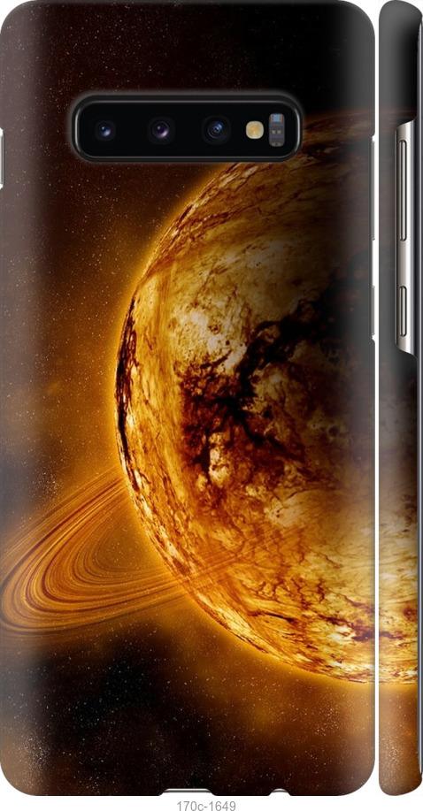 Чехол на Samsung Galaxy S10 Plus Жёлтый Сатурн