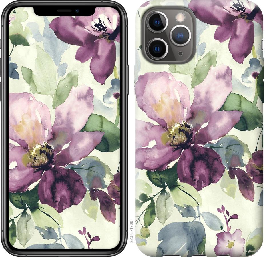 

Чохол на iPhone 11 Pro Квіти аквареллю