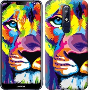 

Чохол на Nokia 7.1 Різнобарвний лев