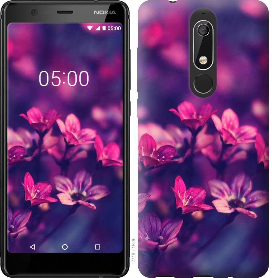 

Чохол на Nokia 5.1 Пурпурні квіти