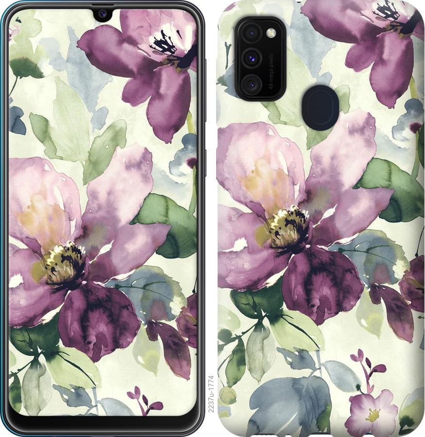 

Чохол на Samsung Galaxy A21s A217F Квіти аквареллю
