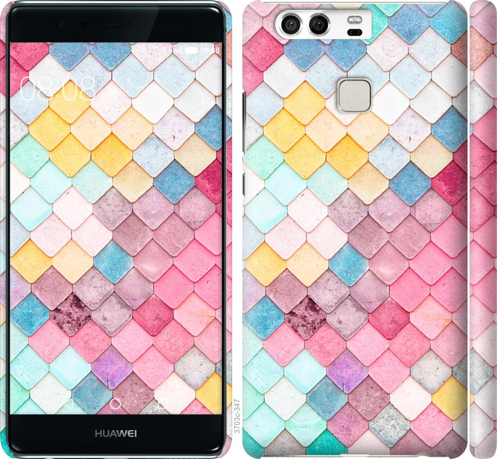 

Чехол на Huawei P9 Красочная черепица
