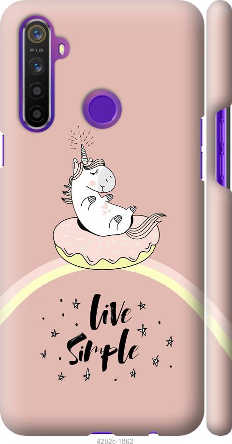 

Чехол на Realme 6i Единорожка в пончике