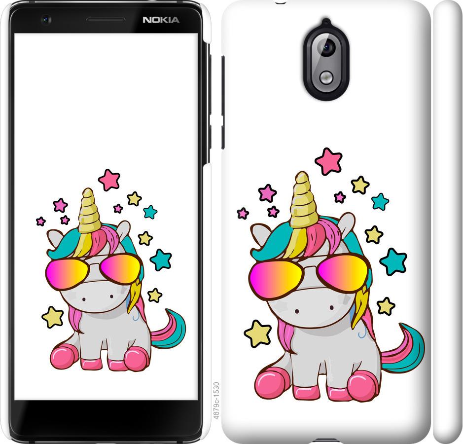 

Чехол на Nokia 3.1 Единорог в очках