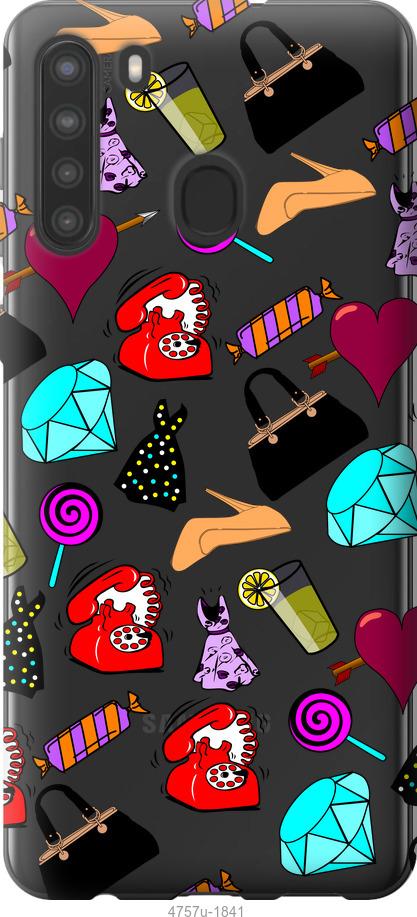 Чехол на Samsung Galaxy A21 stickers